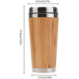 Natural Bamboo Coffee Tumbler (450ML) - Ecotique Thailand