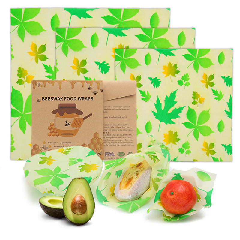 Reusable Beeswax Food Wrap (Set of 3) - Ecotique Thailand