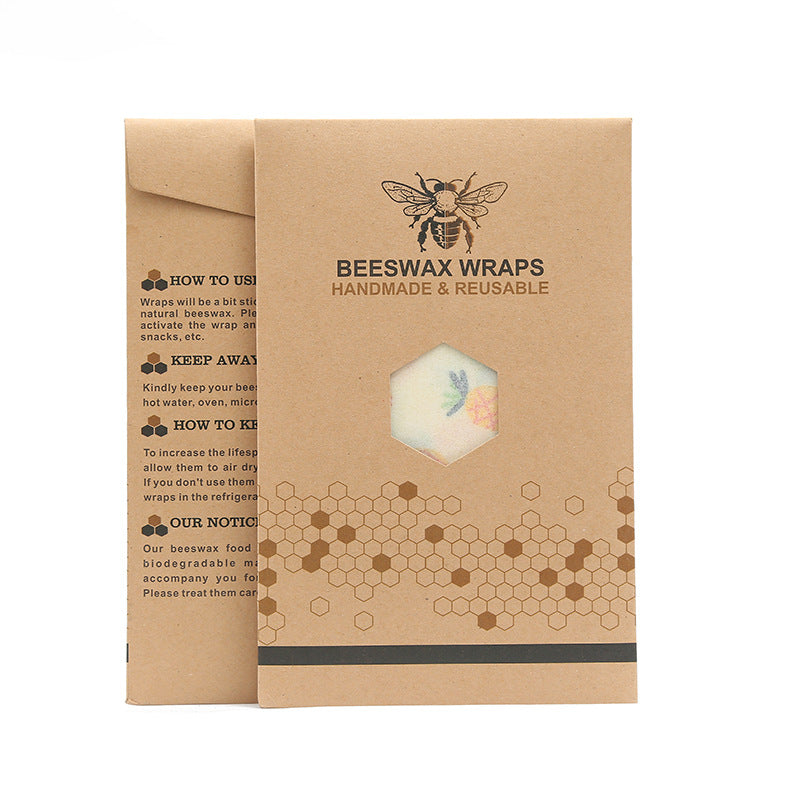Reusable Beeswax Food Wrap (Set of 3) - Ecotique Thailand