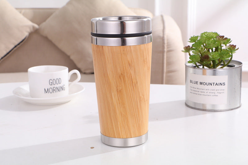 Natural Bamboo Coffee Tumbler (450ML)