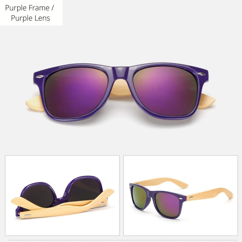 Colorful Bamboo Sunglasses (UV Protected)