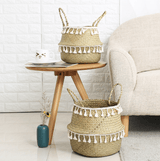 Hand-Woven Plant Baskets (4-Piece Set)