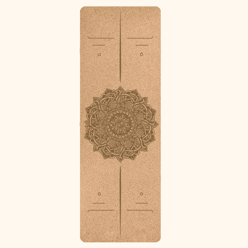 Non-Slip Natural Cork Yoga Mat - Ecotique Thailand