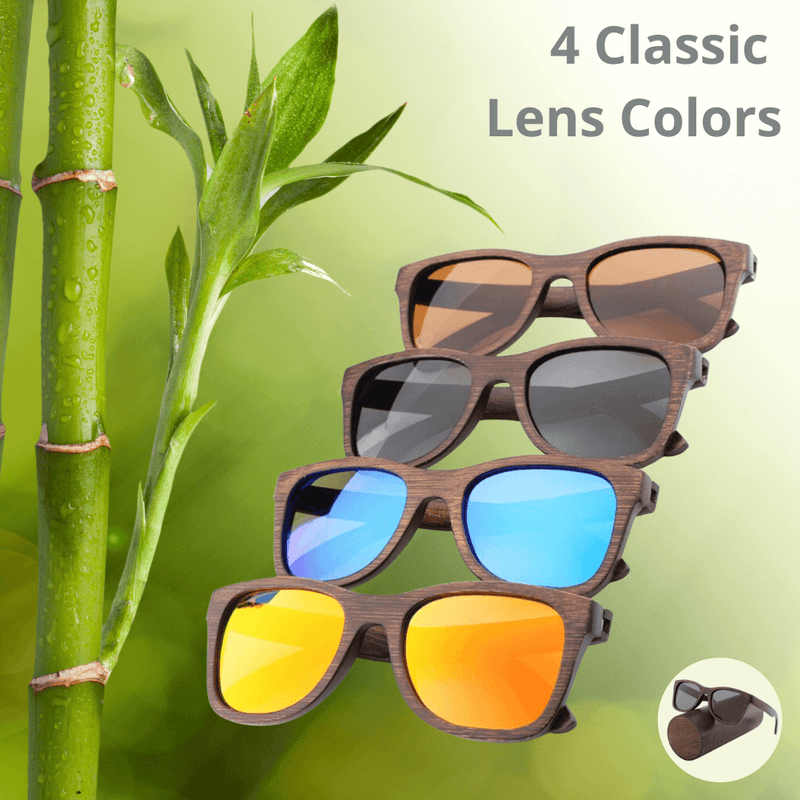 Classic Bamboo Sunglasses (UV Protected Polarized Lens)