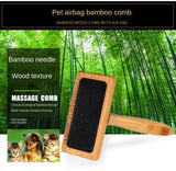 Bamboo Pet Brush With Stainless Steel Needles - Ecotique Thailand
